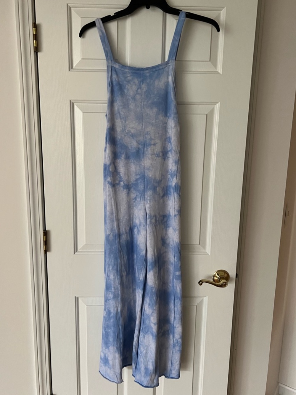 NWOT Maronie Blue & White Tie-Dye Jumpsuit Size Small